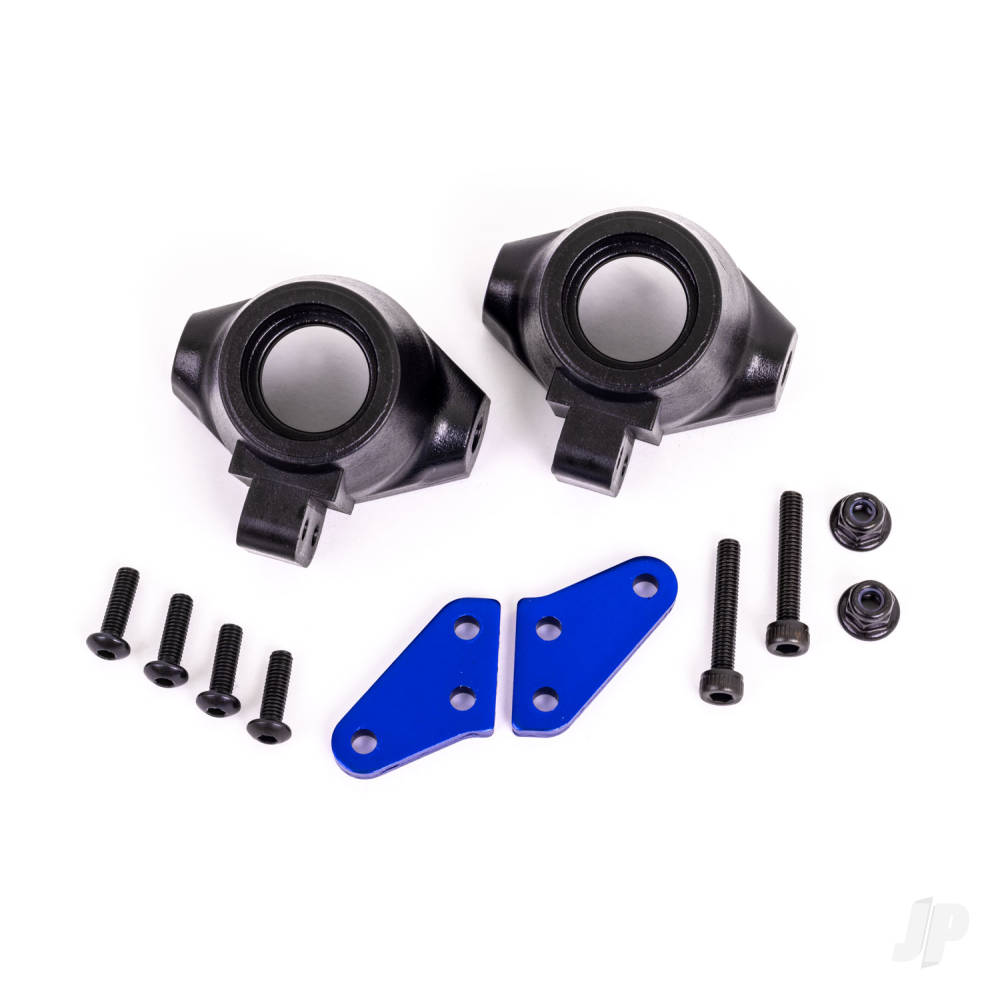 Traxxas Steering block arms (aluminium, blue-anodised) (2) / steering blocks, left & right TRX9637X