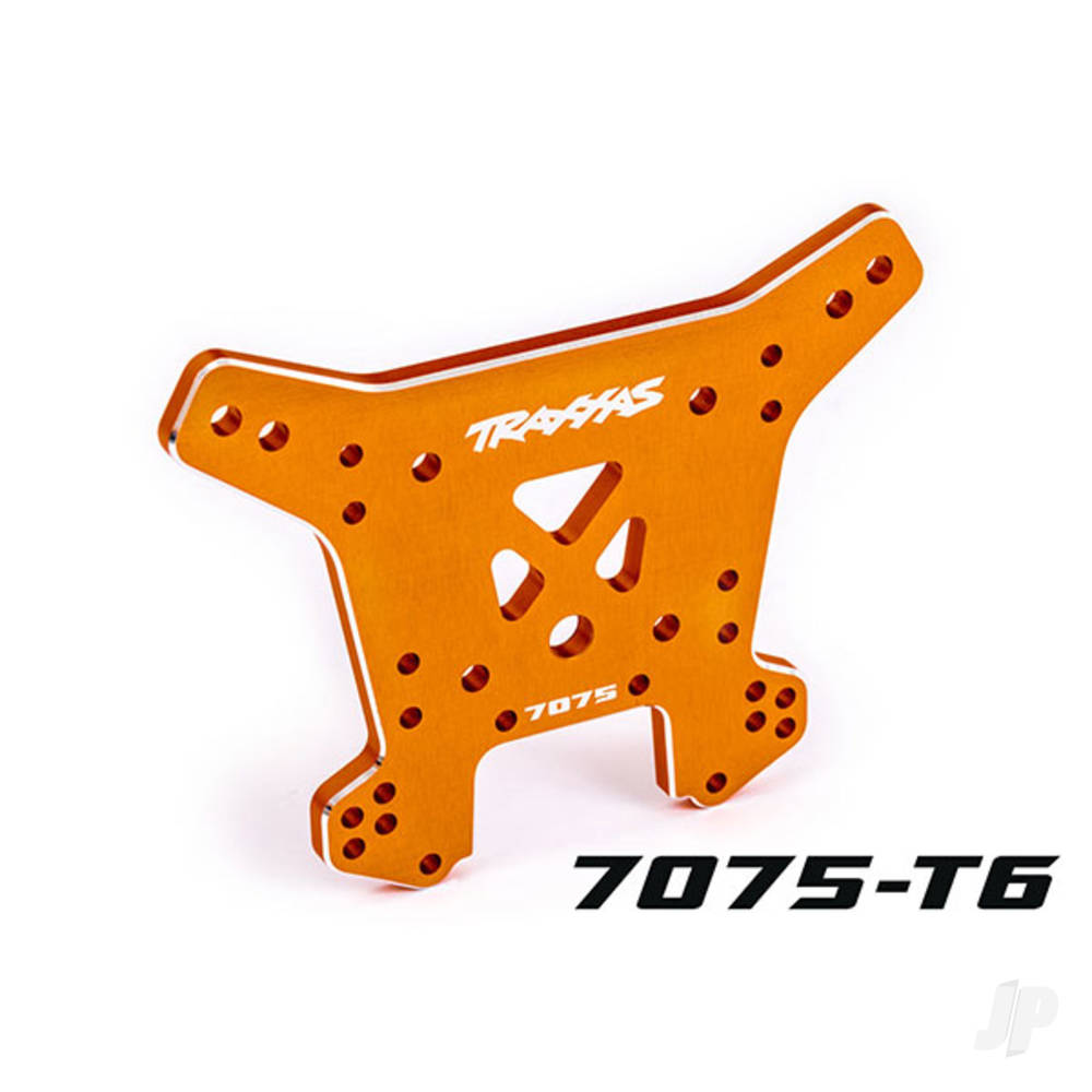 Traxxas Shock tower, rear, 7075-T6 aluminium (orange-anodised) (fits Sledge) TRX9638T