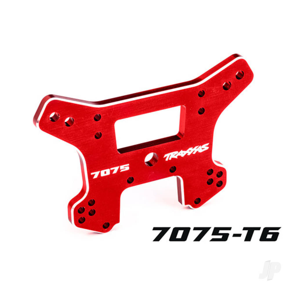 Traxxas Shock tower, front, 7075-T6 aluminium (red-anodised) (fits Sledge) TRX9639R