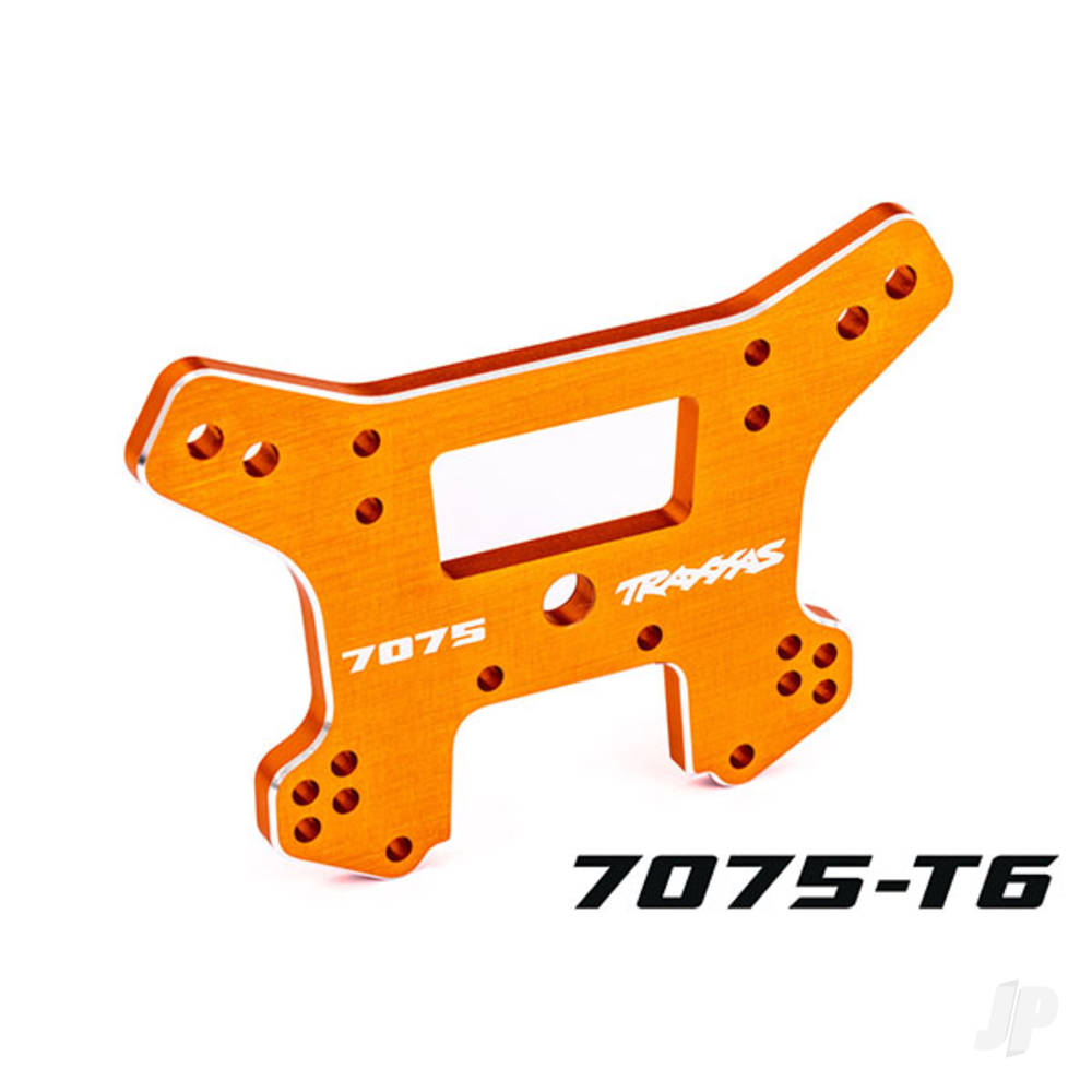 Traxxas Shock tower, front, 7075-T6 aluminium (orange-anodised) (fits Sledge) TRX9639T