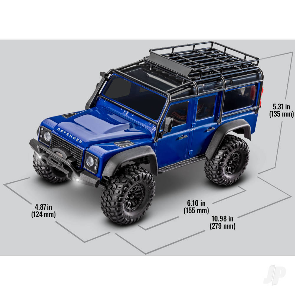 Traxxas TRX-4M Land Rover Defender 1:18 4WD Electric Trail Crawler, Blue ( - TRX97054-1-BLUE 8