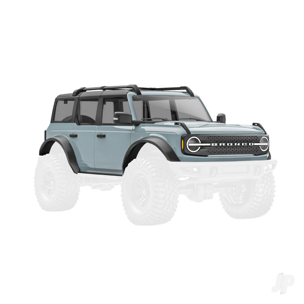 Traxxas Body, Ford Bronco, complete, Cactus Gray (includes grille, side mirrors, door handles, fender flares, windshield wipers, spare Tyre mount, & clipless mounting) TRX9711-GRAY