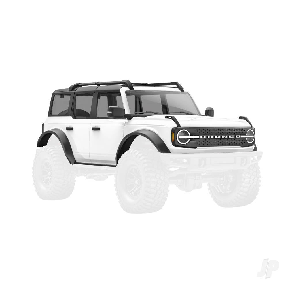 Traxxas Body, Ford Bronco (2021), complete, white (includes grille, side mirrors, door handles, fender flares, windshield wipers, spare Tyre mount, & clipless mounting) TRX9711-WHT