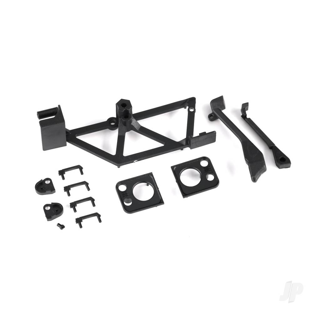 Traxxas Door handles (4)/ light mounts, front (left & right)/ light retainers, front bumper (left & right)/ fuel cap/ snorkel/ spare Tyre mount (fits #9712 body) TRX9731