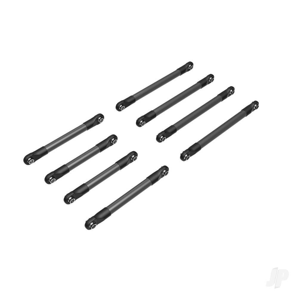 Traxxas Suspension link set, 6061-T6 aluminium (dark titanium-anodised) (includes 5x53mm front lower links (2), 5x46mm front upper links (2), 5x68mm rear lower or upper links (4)) TRX9749-GRAY