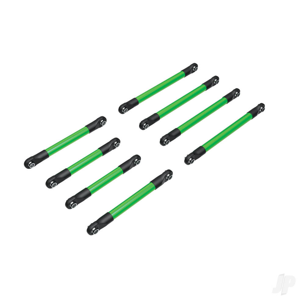 Traxxas Suspension link set, 6061-T6 aluminium (green-anodised) (includes 5x53mm front lower links (2), 5x46mm front upper links (2), 5x68mm rear lower or upper links (4)) TRX9749-GRN