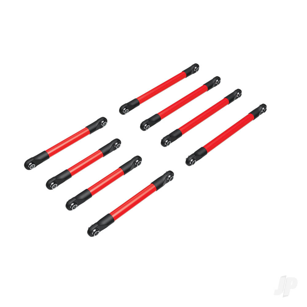 Traxxas Suspension link set, 6061-T6 aluminium (red-anodised) (includes 5x53mm front lower links (2), 5x46mm front upper links (2), 5x68mm rear lower or upper links (4)) TRX9749-RED