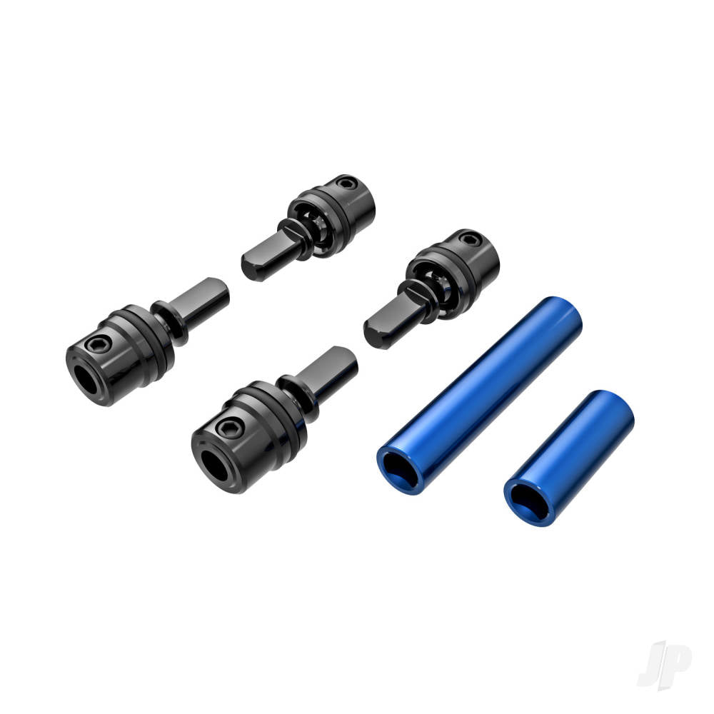 Traxxas Driveshafts, Center, male (metal) (4)/ Driveshafts, Center, female, Aluminium 6061-T6 (blue-anodised) (front & rear) TRX9751-BLUE