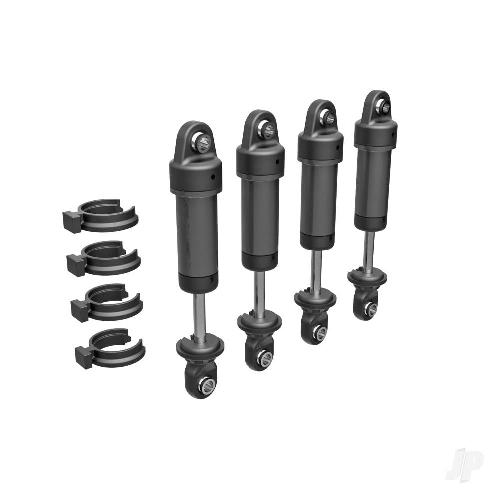 Traxxas Shocks, GTM, 6061-T6 aluminium (dark titanium-anodised) (fully assembled w/o springs) (4) TRX9764-GRAY