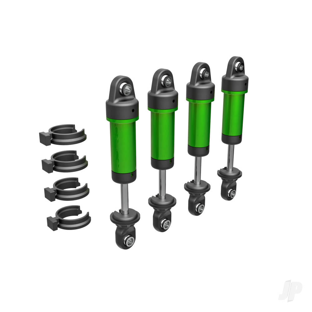 Traxxas Shocks, GTM, 6061-T6 aluminium (green-anodised) (fully assembled w/o springs) (4) TRX9764-GRN