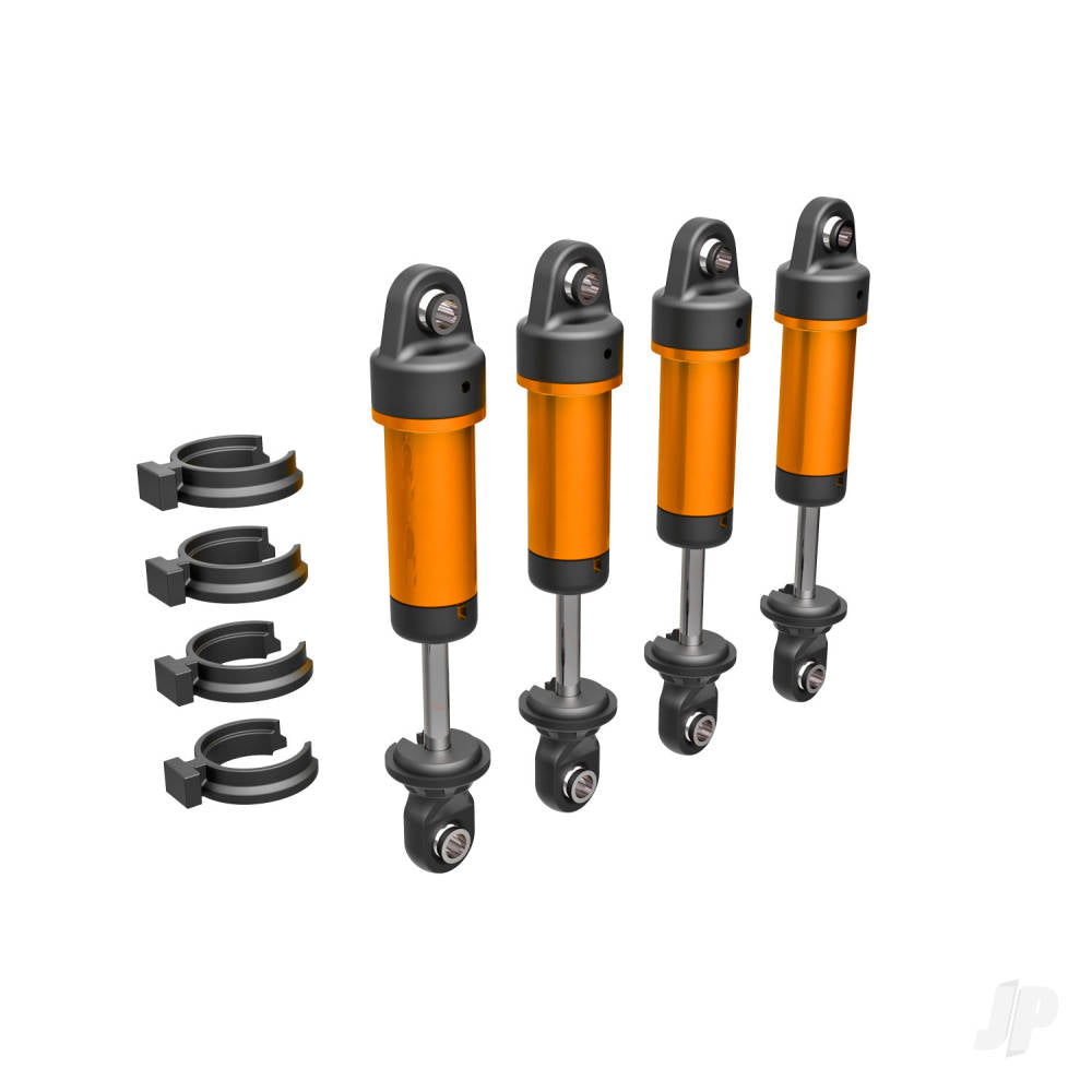 Traxxas Shocks, GTM, 6061-T6 aluminium (orange-anodised) (fully assembled w/o springs) (4) TRX9764-ORNG