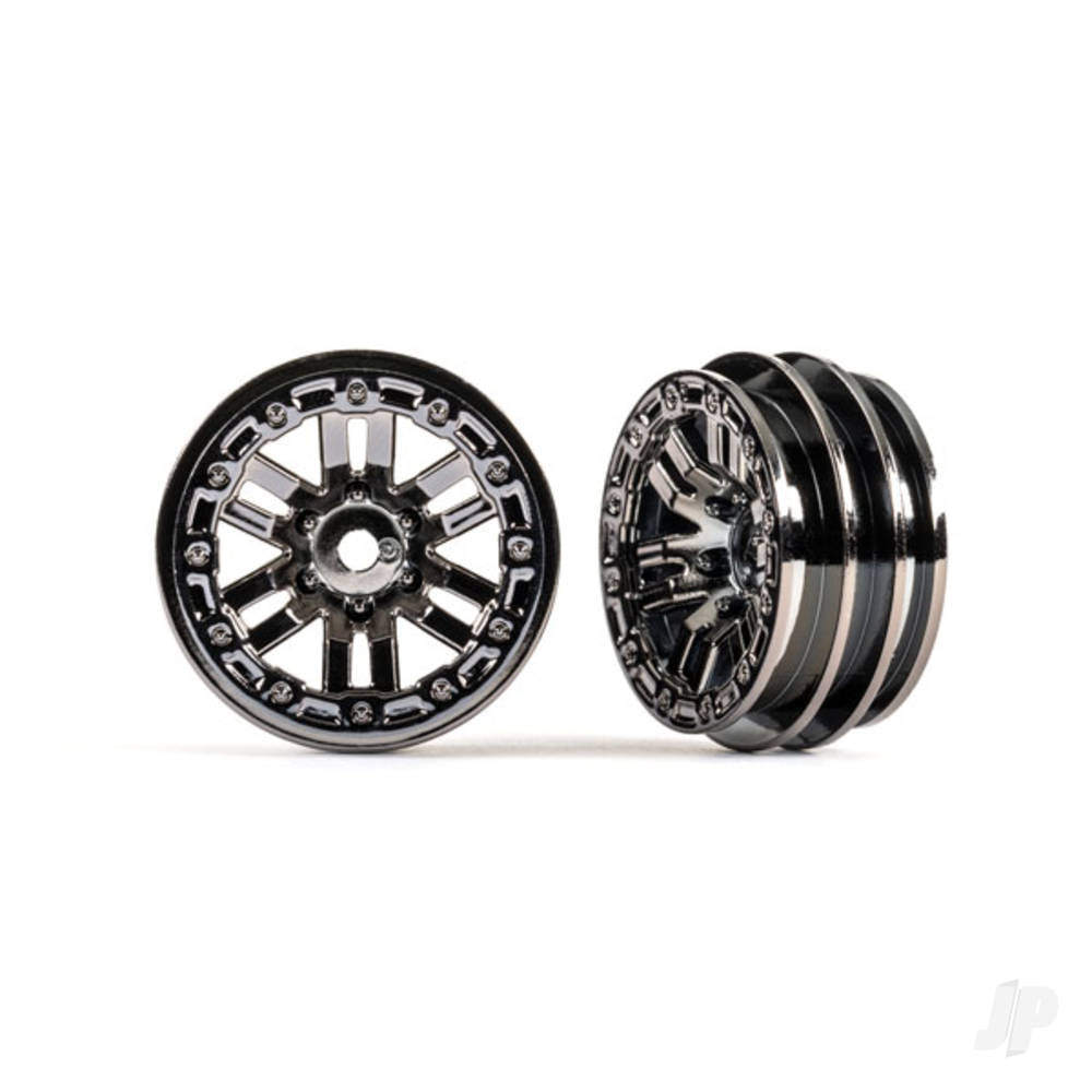 Traxxas Wheels, 1.0in (black chrome) (2) TRX9768-BLKCR