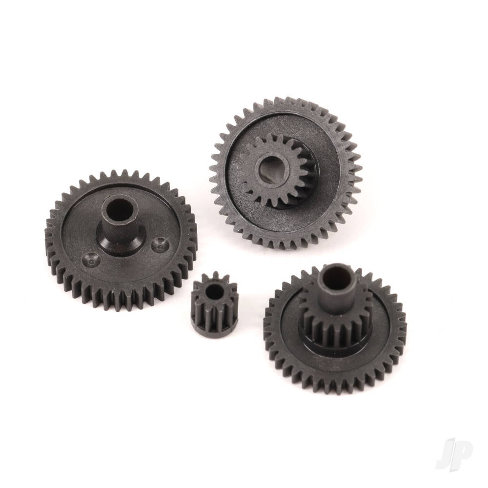 Traxxas Gear set, transmission, high range (trail) (16.6:1 reduction ratio)/ pinion gear, 11-tooth TRX9776