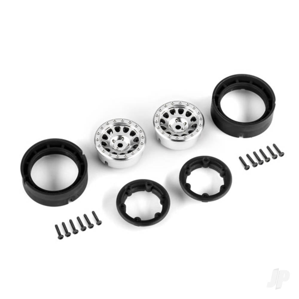 Traxxas Wheels, Method 105 1.0in, (satin chrome) (2) TRX9781-SATIN