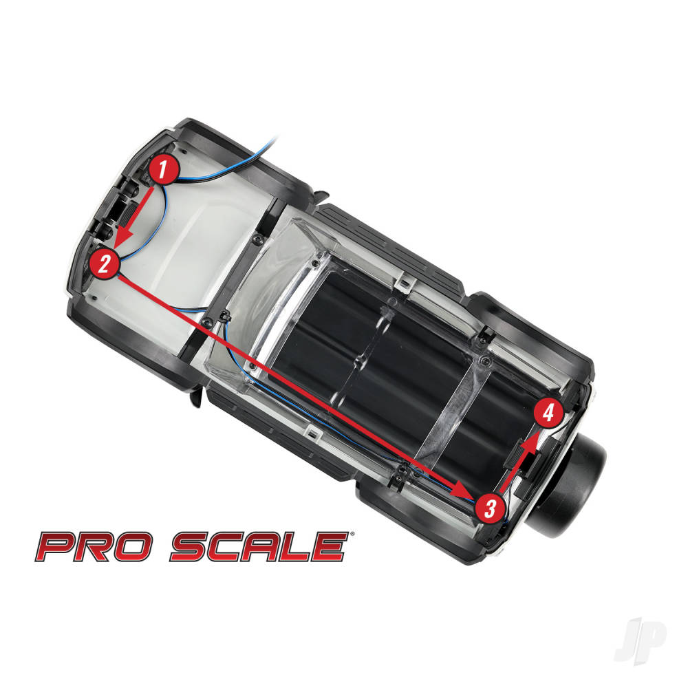 Traxxas LED light set, front & rear, complete (includes light harness, 1.6 - TRX9783