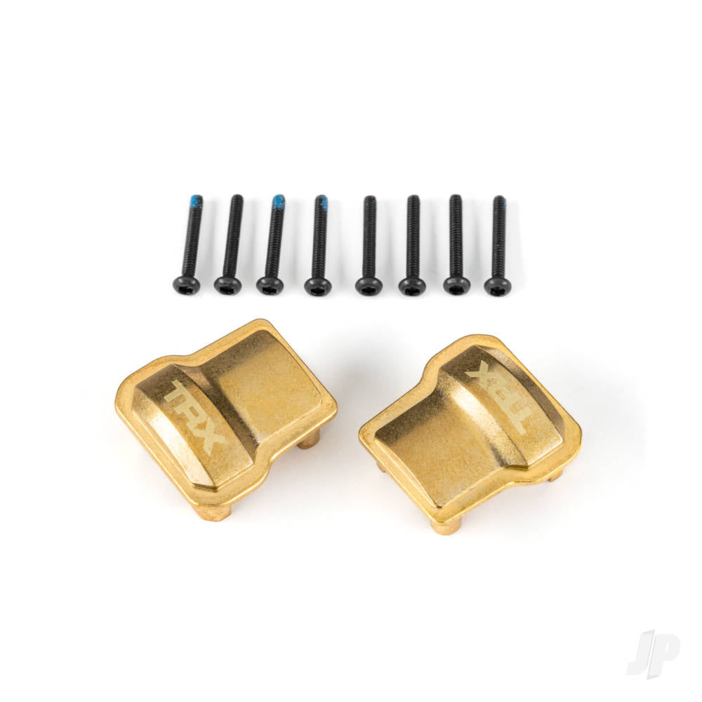 Traxxas Axle cover, brass (8 grams) (2)/ 1.6x12mm BCS (with threadlock) (8) TRX9787