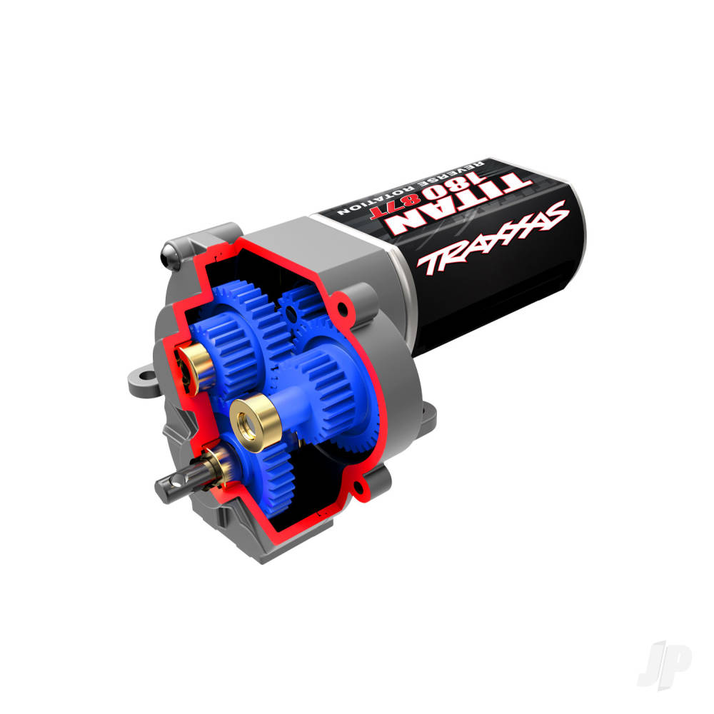 Traxxas Transmission, complete (speed gearing) (9.7:1 reduction ratio) (includes Titan 87T motor) TRX9791X