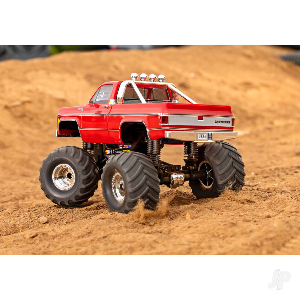 Traxxas TRX-4MT Chevrolet K10 1:18 4WD Electric Monster Truck, Red (+ TQ,  - TRX98064-1-BLK 10