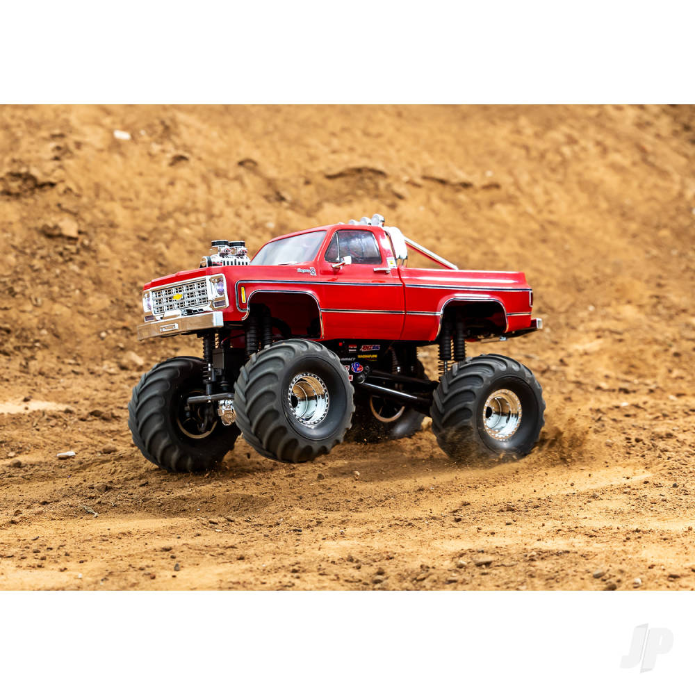 Traxxas TRX-4MT Chevrolet K10 1:18 4WD Electric Monster Truck, Red (+ TQ,  - TRX98064-1-BLK 13