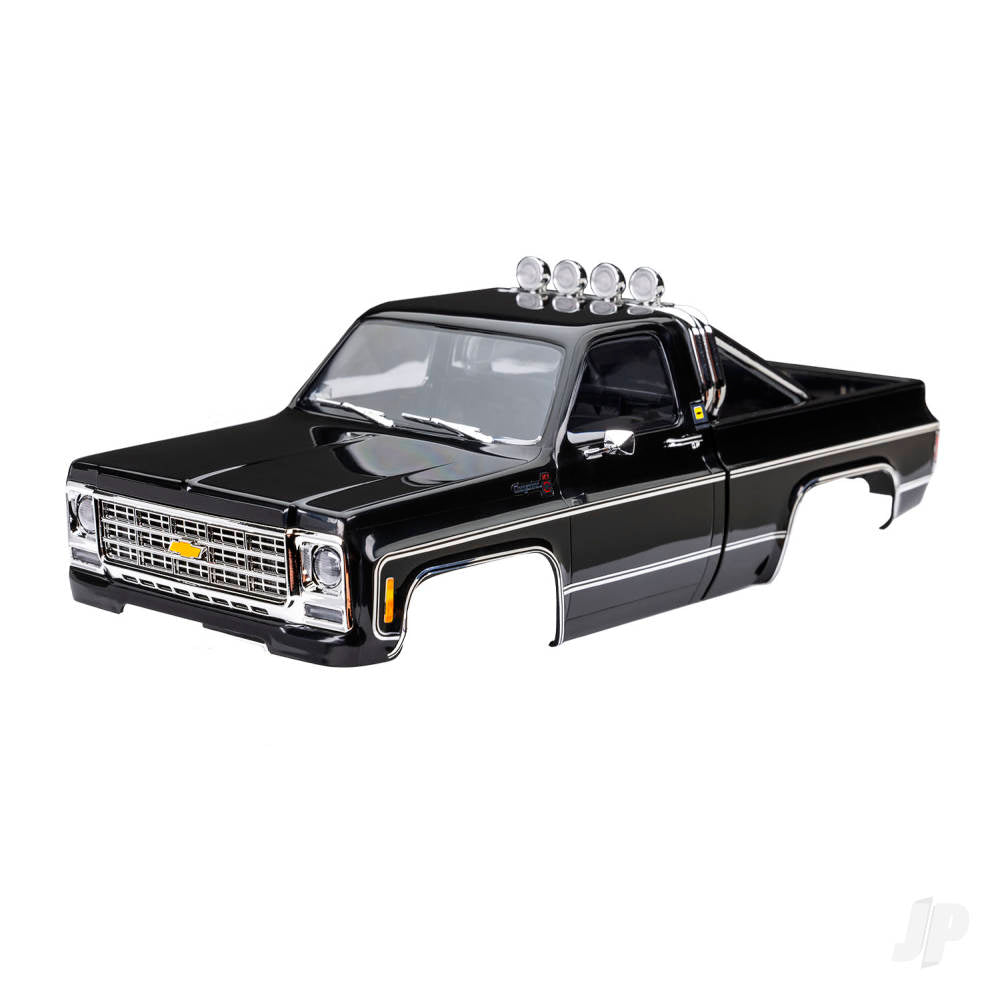 Traxxas Body, Chevrolet K10 Truck (1979), complete, black (includes grille, side mirrors, door handles, roll bar, windshield wipers, & clipless mounting) (requires #9835 front & rear bumpers) TRX9811-BLK