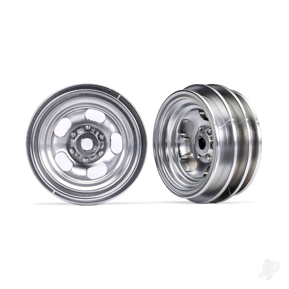 Traxxas Wheels, 1.0" (satin chrome) (2) TRX9869