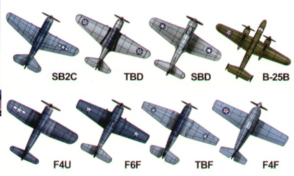 Trumpeter 1:700 - US Navy Aviation Set WW II