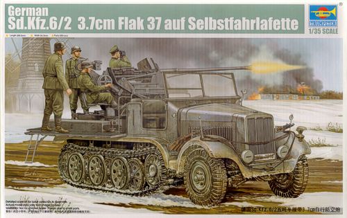 Trumpeter German Army SdKfz 6/2 Half-Track Artillery Vehicle w/3.7cm Flak37 Gun PKTM05532