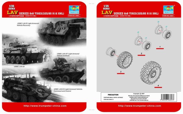 Trumpeter 1:35 - LAV Series 8x8 Tyres 325/85/R16 XML