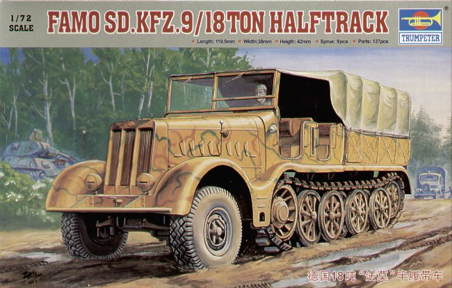 Trumpeter 1:72 - Sd.Kfz.9 18ton Heavy Half Track 'Famo'