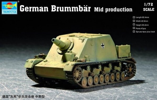 Trumpeter 1:72 - Sd.Kfz.166 Brummbar Mid Production