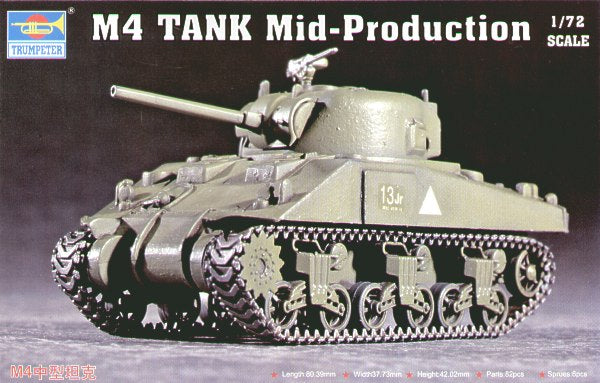Trumpeter 1:72 - M4 (Mid) Sherman Tank