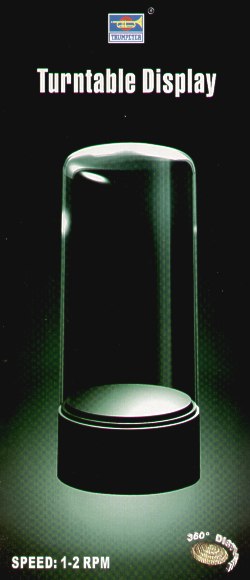 Trumpeter Turntable Display Case - 84mm Dia. 200mm Dome