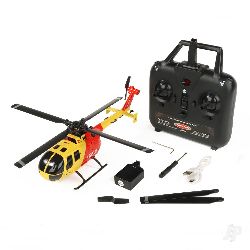 Twister BO-105 Scale 250 Flybarless Helicopter with 6 Axis Stabilisation a - TWST1002YR 3