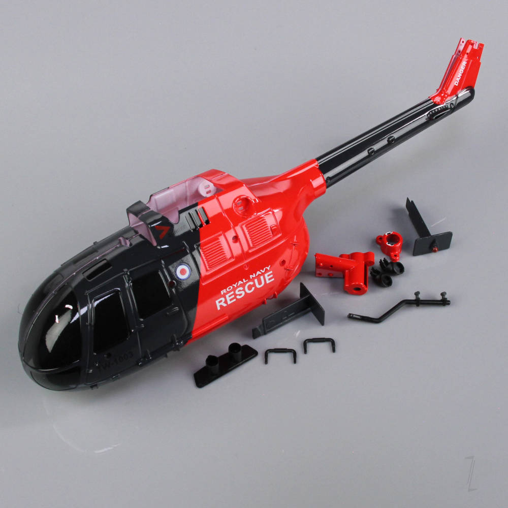 Twister Fuselage Body Grey/Red (for BO-105) TWST4001067-1