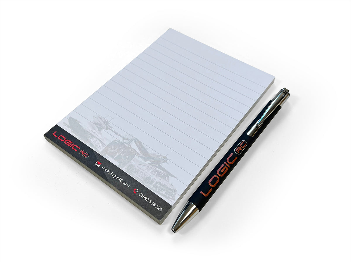 Logic RC Black Pen &amp; Notepad