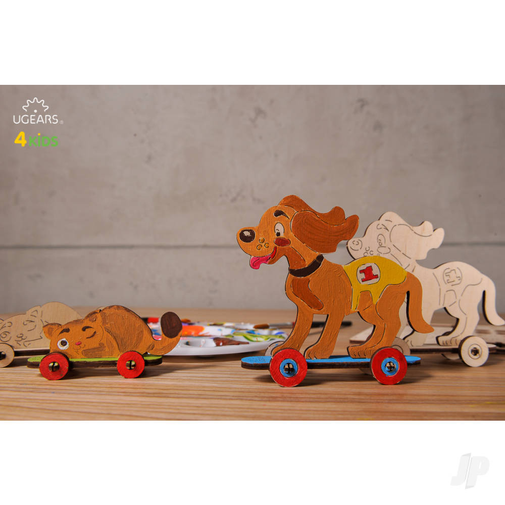 UGears 3D Colouring Model Kitty & Puppy UGR20004 4