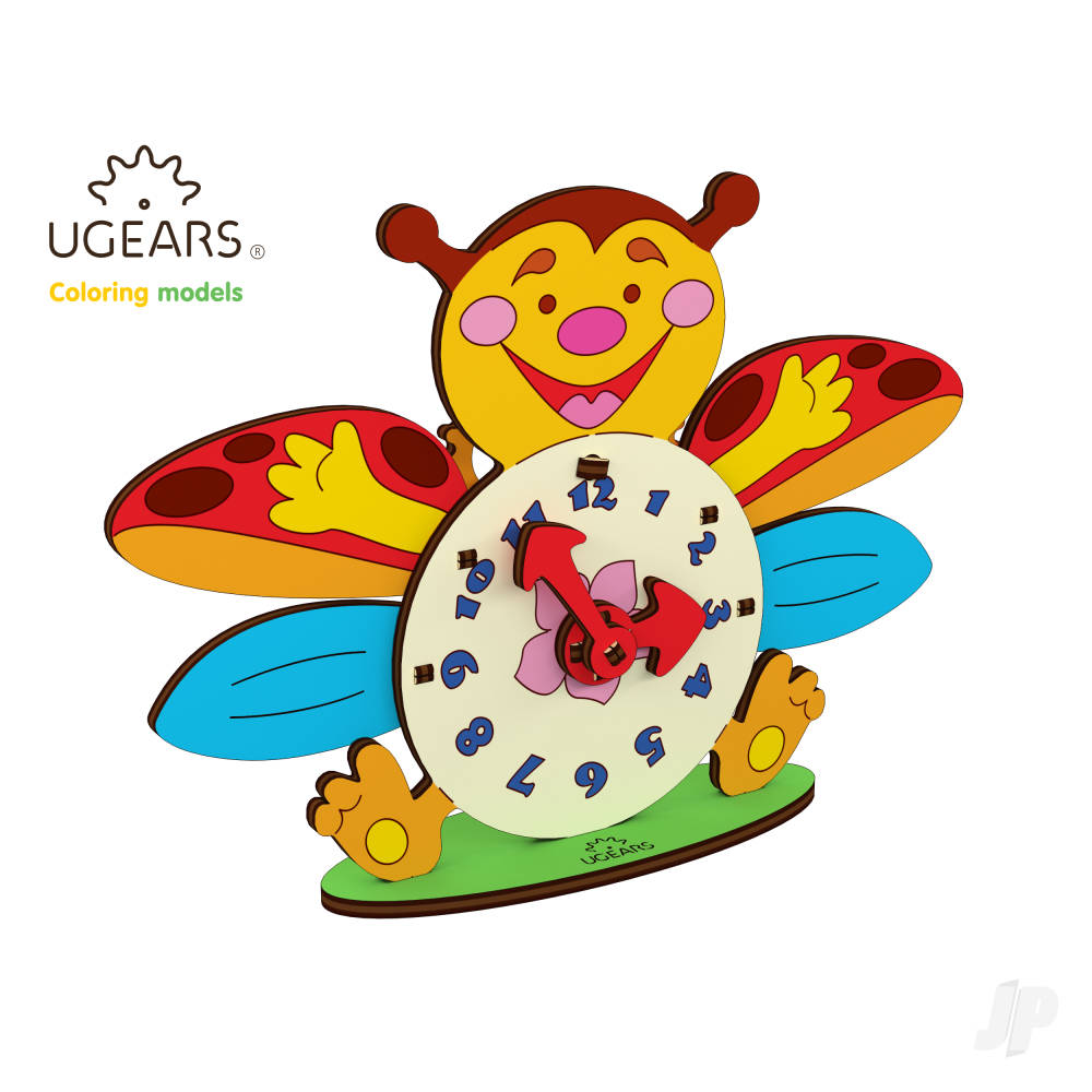 UGears 3D Colouring Model Clock UGR30001 Main