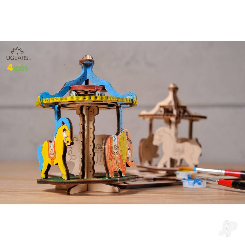 UGears 3D Colouring Model Merry-go-round UGR30005 4