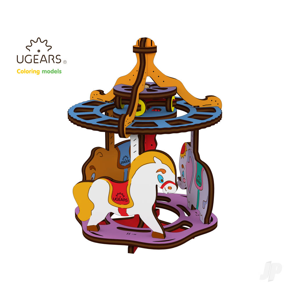 UGears 3D Colouring Model Merry-go-round UGR30005 Main