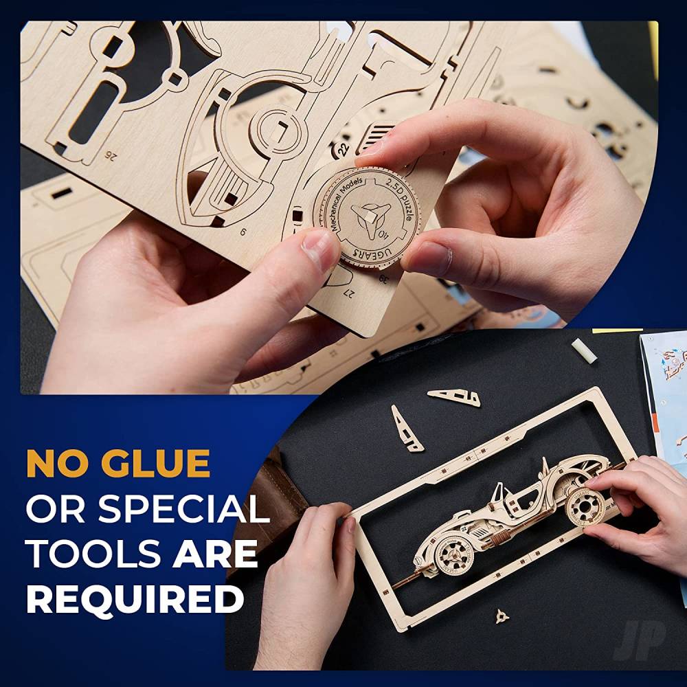 UGears Roadster MK3 2.5D Puzzle UGR70195 6