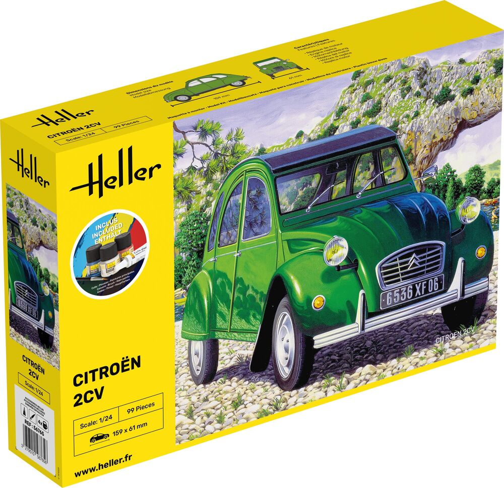 Heller 1:24 Gift Set - Citroen 2 CV