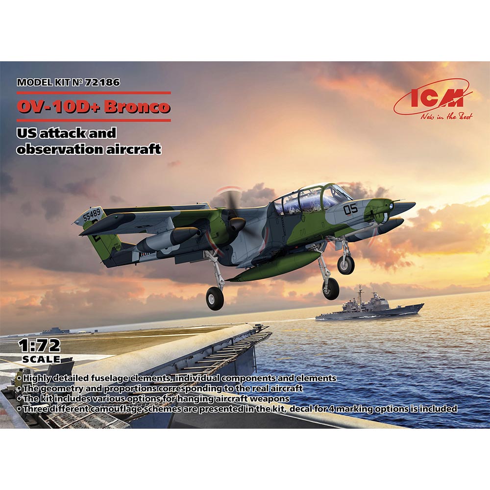 Icm 1/72 Ov-10D+ Bronco, Us Observation Aircraft 72186