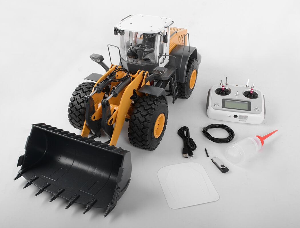 RC4WD 1/14 EARTH MOVER 870K HYDRAULIC WHEEL LOADER (YELLOW AND WHITE) VV-JD00031