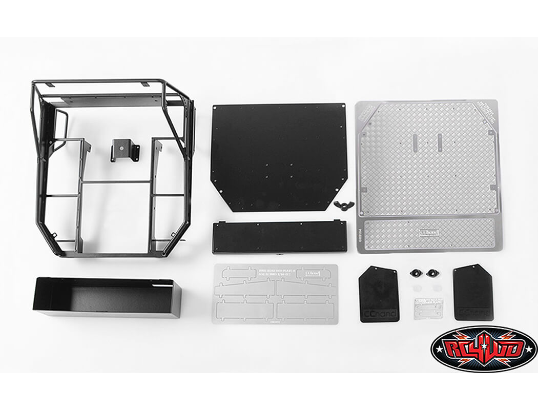 RC4WD REAR TUBE BED FOR TRAIL FINDER 2 W/MUD FLAPS (BLACK)1+ VVV-C0253
