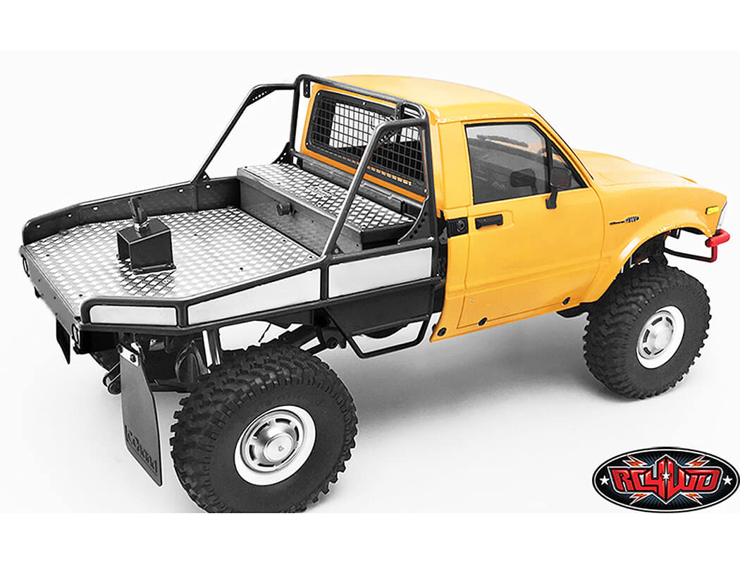 RC4WD REAR TUBE BED FOR TRAIL FINDER 2 W/MUD FLAPS (BLACK)1+ VVV-C0253