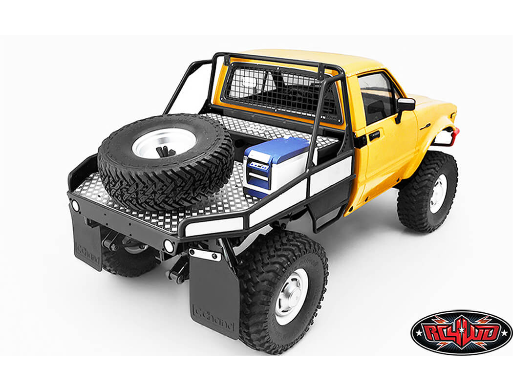 RC4WD REAR TUBE BED FOR TRAIL FINDER 2 W/MUD FLAPS (BLACK)1+ VVV-C0253
