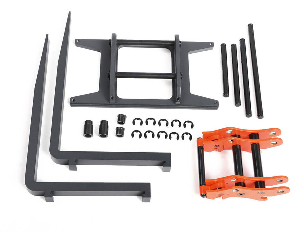 RC4WD QUICK CONNECT PALLET FORK ATTACHMENT FOR 1/14 SCALE EARTH MOVER 870K HYDRAULIC WHEEL LOADER VVV-S0248