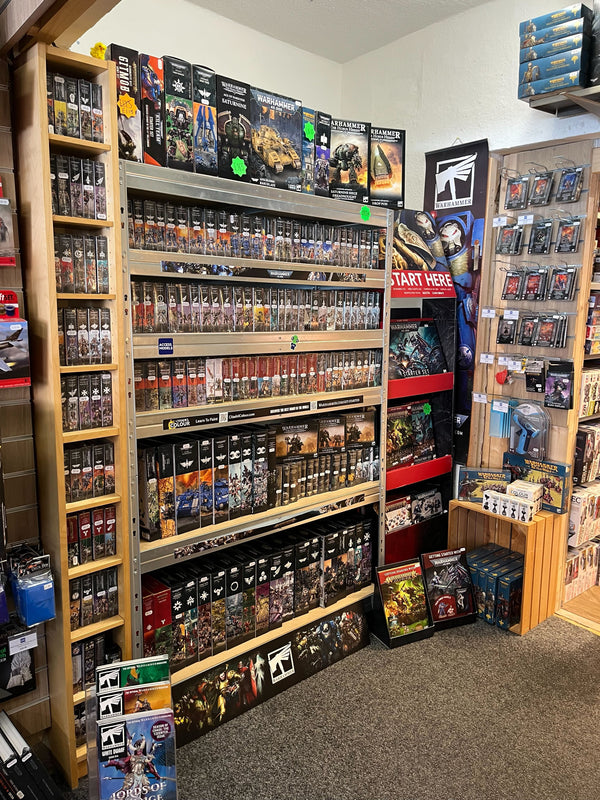 Warhammer shop section in store