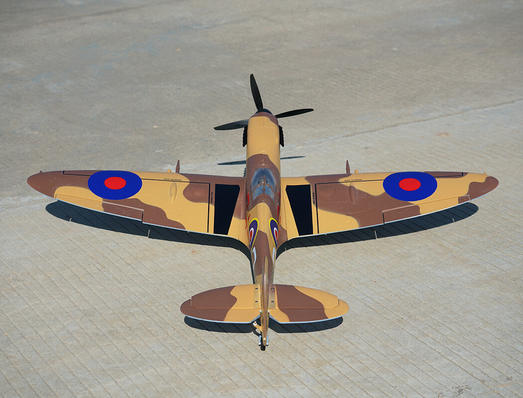 XFLY SUPERMARINE SPITFIRE MKIX BROWN 1200MM NO LANDING GEAR WITHOUT TX/RX/BAT XF123P-B-NG