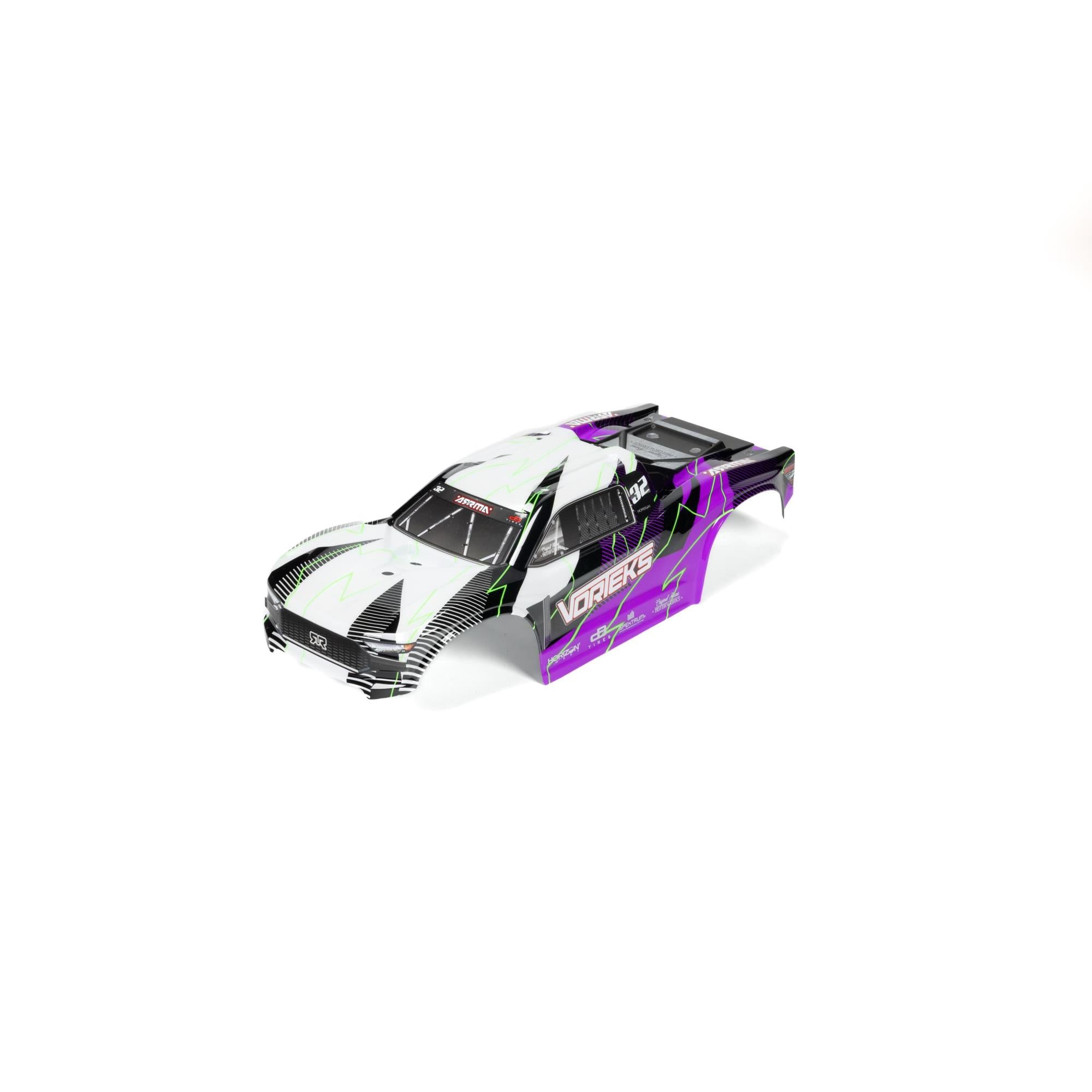 Vorteks Clipless Painted Trimmed Body Set w/Decals, Purple